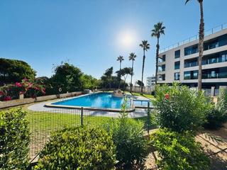 Apartament a Calle adriano. Bajo en primera línea de mar en la mata, torrevieja   piscina co
