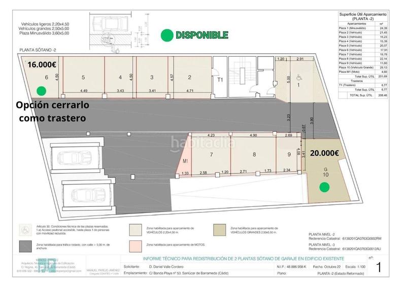 Foto 55cd6d78-00f7-4785-96b4-4a2a541b47ba. Parking coche plazas de garaje en el centro con opcion de trasteros en Sanlúcar de Barrameda
