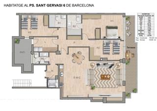 Pis  Passeig sant gervasi. Piso reformado con dos plazas de parking grandes y gran zona com