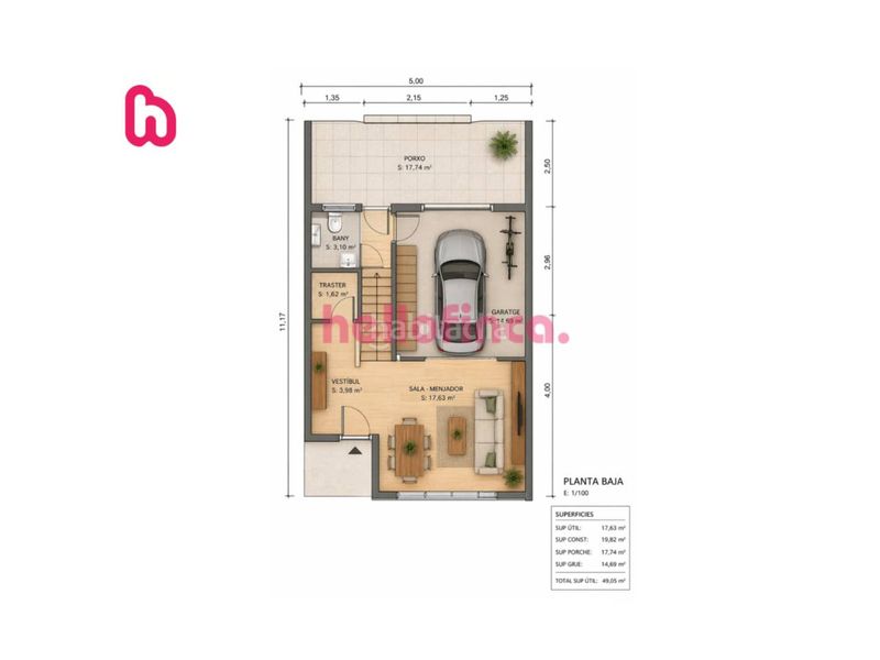 Foto 4107b0d0-a126-48be-bc22-a50252cd070c. Casa adossada amb calefacció aparcament a Bufalà Badalona