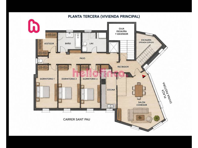 Foto 47925e94-3232-43ea-928f-99a89cf9581e. Duplex con riscaldamento in Centre Vic