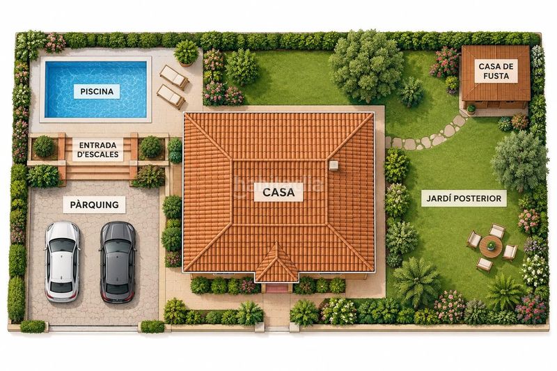 Foto a8a05389-61b6-44cd-8d00-13d3433a89f6. Xalet amb calefacció aparcament piscina a costa Cunit - els jardins - els rosers Cunit
