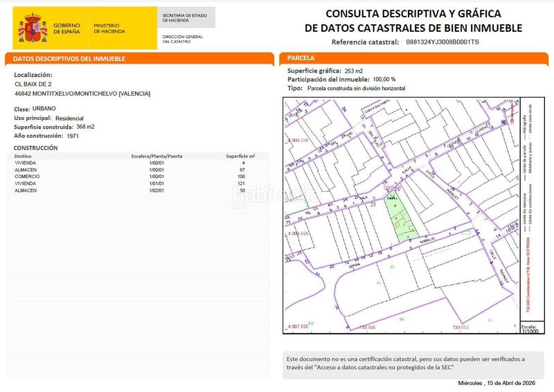 Foto ce22e085-9857-47dc-b2f6-065fa74f5ddc. Masia amb aparcament a Montichelvo