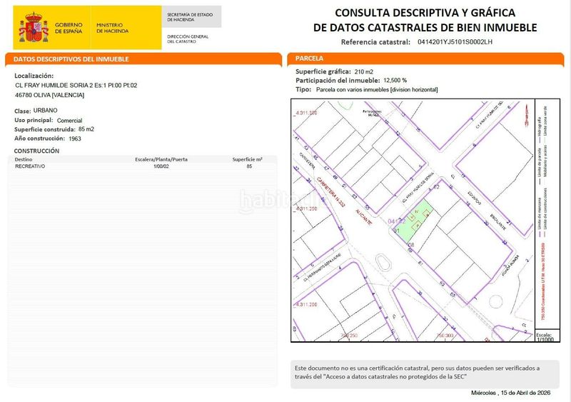 Foto 34fe0157-7959-4190-84b5-6bc6a79f8bf9. Local comercial a Oliva pueblo Oliva
