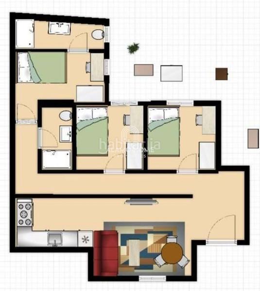 Foto c8ff63d3-b075-40e4-8d88-a5695ec70958. Location appartement avec chauffage dans Embajadores-Lavapiés Madrid