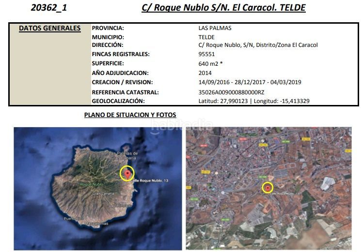 Foto f80edd37-8baa-4d3b-9f6e-5c439bc7e5df. Terreny residencial a Callejón del Castillo - El Calero - Las Huesas Telde