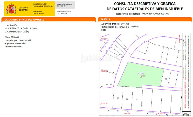 Foto d401dd04-3ba1-437c-be3f-555197ce9491. Terreno residencial en calle virgen de la capilla 5 en Mengíbar
