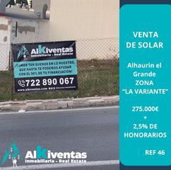 Terreny residencial a Centro. Ref 46 venta de solar en alhaurin el grande zona la variante