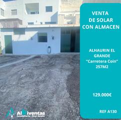 Terreny residencial a Carretera coín 102. Ref a130 solar con almacen en alhaurin el grande