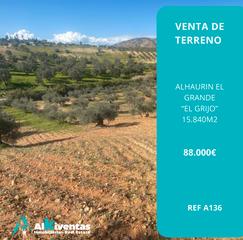 Finca rústica a Centro. Ref a136 venta de terreno alhaurin el grande