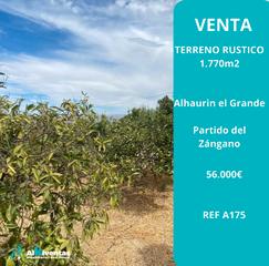 Finca rústica a Centro. Ref a176 venta de terreno rustico en alhaurin el grande