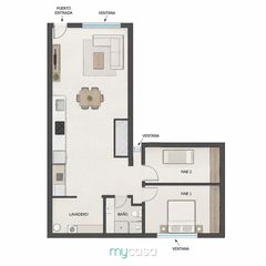 Studio  Carrer de dante alighieri. Reforma a estrenar · amplios espacios · 2 habitaciones · acceso