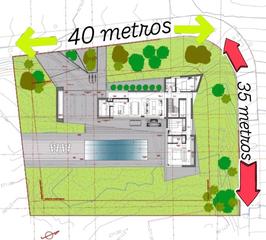 Terreny residencial  Arquitecta eileen gray. Parcela en el brillante con licencia y proyecto.