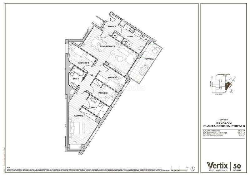 Foto 77af36dc-6584-4dfb-9712-b83688c79d6b. Appartement 106m<sup>2</sup> dans carrer migdia 124 dans Eixample Sud-Migdia Girona