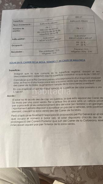 Foto d71eef18-3b9b-4212-8e95-820219f5fc07. Terreny residencial a carrer de sa mola 101 a Cales de Mallorca Manacor