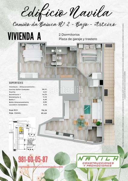 Foto dbd6ef54-50d8-4d46-a371-d468dc5c3870. Piso en rúa alcalde toribio salvadores 1 en Arteixo pueblo Arteixo