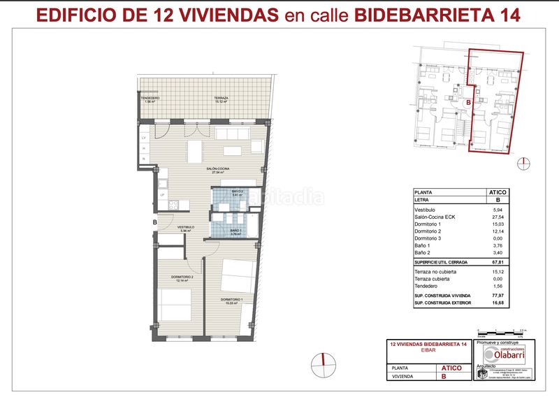 Foto 8bab2ffb-dfbf-4336-bdb3-595f722df7a9. Àtic 94m<sup>2</sup> a bidebarrieta kalea 14 a Eibar