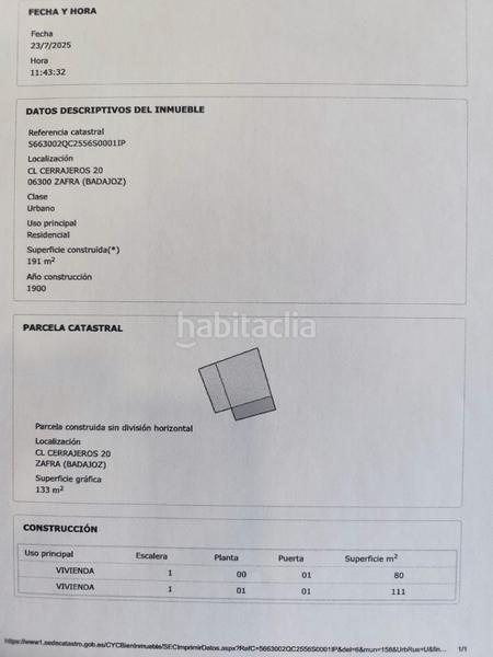 Foto d8eb16df-8fb7-4af2-a1a4-91e1315126ea. Casa in calle cerrajeros 20 in Zafra