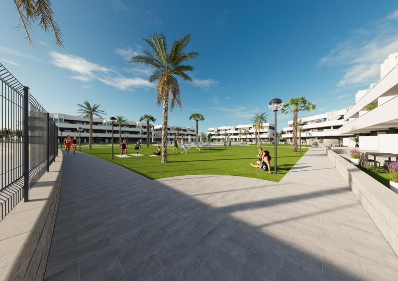 Foto dfda7639-64c9-4e4e-bbc0-6ae7c863c190. Planta baja este nuevo residencial estará formado por 138 apartamentos turísticos repartidos en planta baja, planta primera y planta segunda en Guardamar del Segura