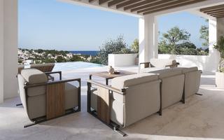 Casa a La Fustera. Villas de lujo en benissa con vistas al mar, cocina abierta equi