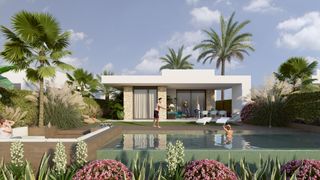 House in Algorfa. Experimenta el encanto de la finca golf, donde una colección de