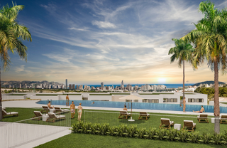 Dúplex en Balcón de Finestrat-Terra Marina. Una gran parcela que mira al cauce, al mar y al sur.un conjunto