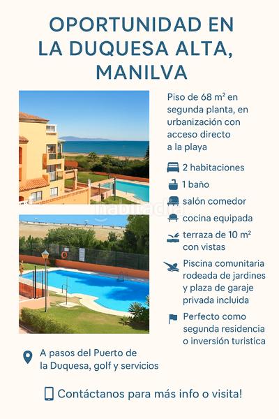 Foto 1afcd350-5987-4c13-a430-d80532ae2c6d. Piso  a pocos pasos del mar – la duquesa alta, ?? acceso directo a la playa | piscina | jardines | garaje privado en Manilva