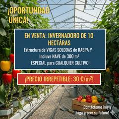 Fondo rustico in Callejón de la semilla 3. Venta de invernadero de 10 hectáreas en níjar .