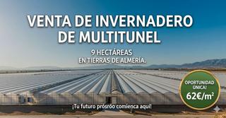 Finca rústica en Paraje la cumbre 35. Venta de multitunel de 9 hectáreas en tierra de almería