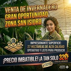 Landgut in Calle la fábrica 8. Venta de invernadero en san isidro de 27 hectareas .