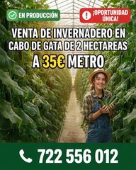Finca rústica a Calle atarazanas de cabo de gata 27. Venta de invernadero en cabo de gata de 2 hectáreas.