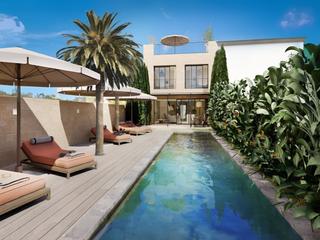 Terreny residencial a Ses Salines Poble. Atractivo terreno con proyecto de villa con piscina y licencia d