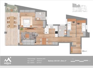 tic a Carrer de balmes 355. *espectacular tico con terraza fantastica nuevo a estrenar en