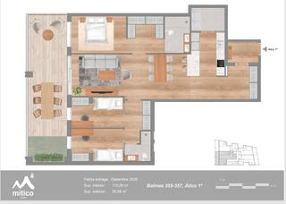 Àtic  Carrer de balmes 355. *¡espectacular ático con terraza nuevo a estrenar en el corazón