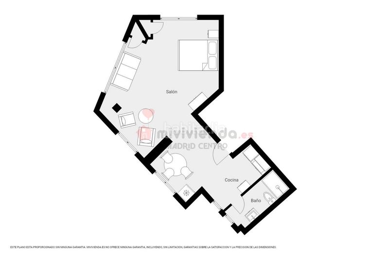 Foto 40af544f-18f3-4edb-a3ed-e3850e1fee03. Miete studiowohnung mit heizung in Sol Madrid