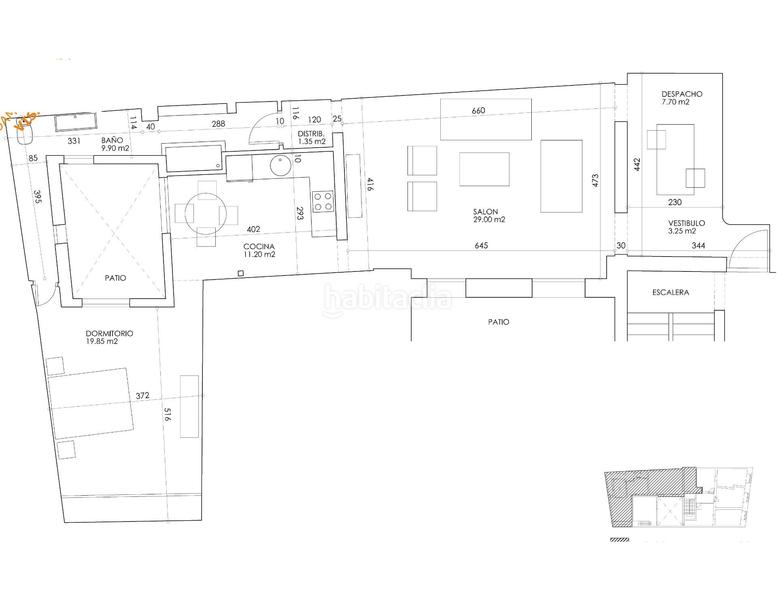 Foto c7791e1b-fe71-4c62-8cc4-712e2cbd1868. Piccolo appartamento con riscaldamento in Cortes-Huertas Madrid