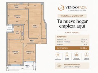 Pis  Plaza región murciana 5. Vivienda de 3 dormitorios con terraza | reforma integral en curs