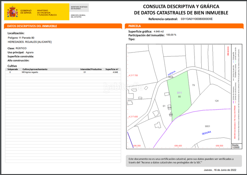 Foto 592fc4c7-91d0-4dee-a842-84cf0c54b64c. Fondo rustico in Almoradí