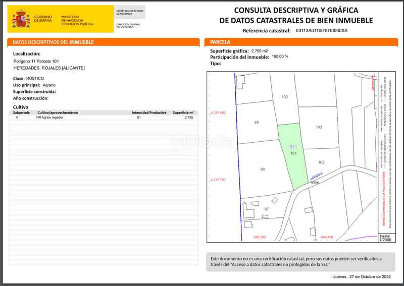 Foto 81efb230-e828-4036-bc5a-28525c364be8. Fondo rustico in Almoradí