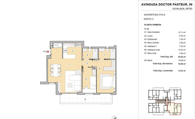 Foto e00ee928-5723-4a82-a0e9-eee8243c494e. Appartement 74m<sup>2</sup> dans avinguda del doctor pasteur 99 dans Igualada
