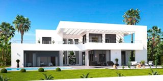 Chalet in El Montgó. Proyecto de construcción de moderno chalet de obra nueva en ampl