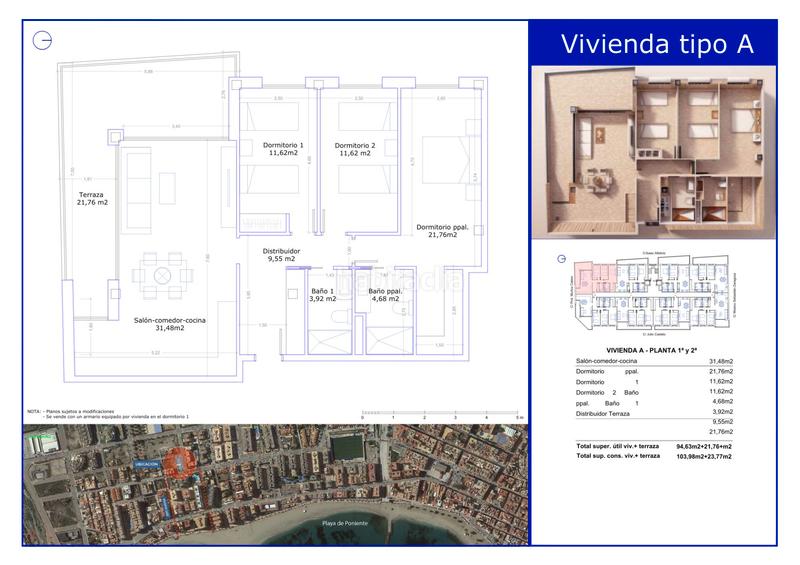 Foto a3ca60e2-d862-4b5e-8fcd-dab624b5f9ee. Piso playa la colonia - aguilas en Las Lomas - Las Yucas Águilas