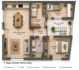 Towny house in La Banda - Campo de Fútbol