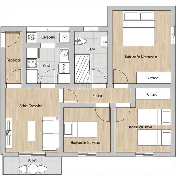 Foto c2b027de-e321-4e27-b0f0-ac30a4e13981. Etagenwohnung in Trinitat Nova Barcelona