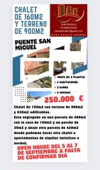 Chalet à Barrio puente san miguel 1. Chalet de 160m2 sobre parcela de 900m2