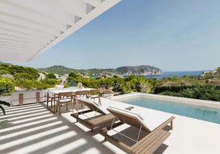 Finca rústica a Es Camp de Mar. Solar con vistas al mar y licencia de obra en venta en puerto an