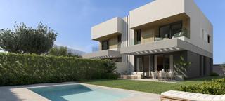 Towny house in Maioris-Puig de Ros. Casa adosada de obra nueva con jardín y piscina privados cerca d