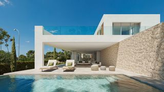 Chalet in Sol de Mallorca. Villa de nueva construcción con vistas al mar en venta en sol de