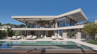 Chalet en Santa Ponça. Villa recién construida con vistas al mar en venta en nova santa
