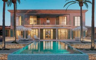 Masia a Es Llombards. Majestuosa casa de campo con vistas al mar en venta en ses salin